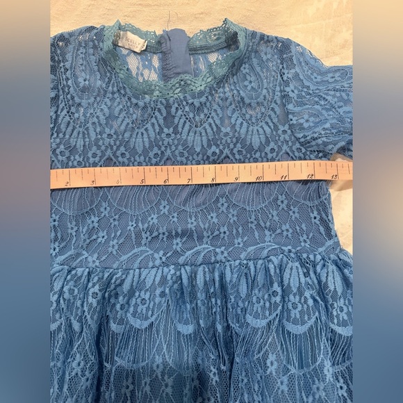 Trish Scully bella Rafaela dress Carolina blue *no belt* lace - Picture 5 of 8